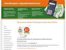 Tablet Screenshot of goedkoopstehypotheekadviseur.nl